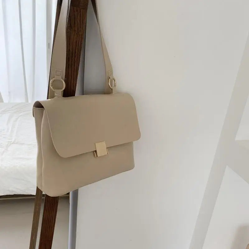 Retro Messenger Bag PU Leather Large Handbag Casual Shoulder Bag