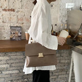 Retro Messenger Bag PU Leather Large Handbag Casual Shoulder Bag
