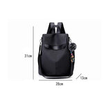 Khaki Waterproof Oxford Cloth Backpack for Women