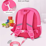 Pink Small School Backpack for Girls 2-6 Years Old