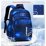 Boys Space Star Backpack - Waterproof School Bag for Kids