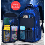Boys Space Star Backpack - Waterproof School Bag for Kids