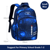 Boys Space Star Backpack - Waterproof School Bag for Kids