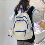 Girl's College Backpack with Laptop Compartment and Duck Doll