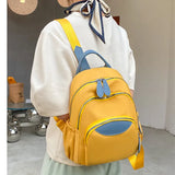 Yellow Mini Backpack Casual Sport Mobile Phone Book Bag