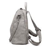 Women Leather Backpack Minimalist Travel Shoulder Bag