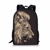 Ferocious Animals Backpack for Kid Girls School Travel Bag