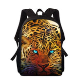 Wolf Print School Backpack Kids Boys Girls Shoulder Bag Set