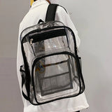 Clear Security Backpack PVC Waterproof Adjustable Straps