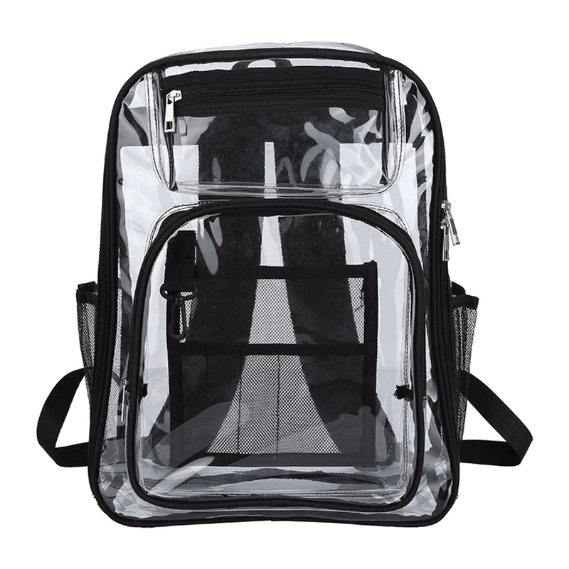Clear Security Backpack PVC Waterproof Adjustable Straps