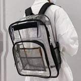 Clear Security Backpack PVC Waterproof Adjustable Straps