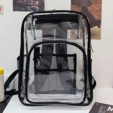 Clear Security Backpack PVC Waterproof Adjustable Straps