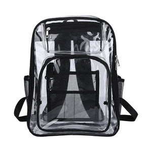 Clear Security Backpack PVC Waterproof Adjustable Straps