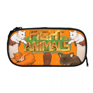 Fight Of Animals Pen Box Student Anime Zipper Pen Bag