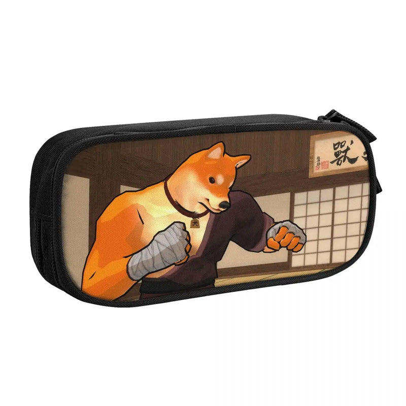 Fight Of Animals Pen Box Student School Anime Zipper Pen Bag