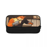 Fight Of Animals Pen Box Student School Anime Zipper Pen Bag