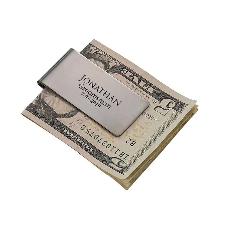 Personalized Engraved Money Clip Bank Card Wallet-Men's Accessories