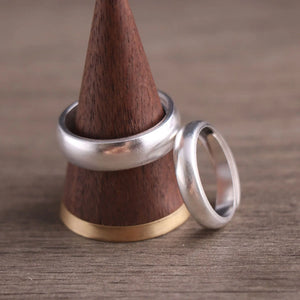 Ethnic Ancient Silver Ring 999 Sterling Silver Couple Holiday