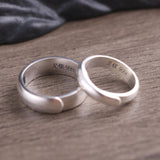 Ethnic Ancient Silver Ring 999 Sterling Silver Couple Holiday