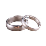 Ethnic Ancient Silver Ring 999 Sterling Silver Couple Holiday