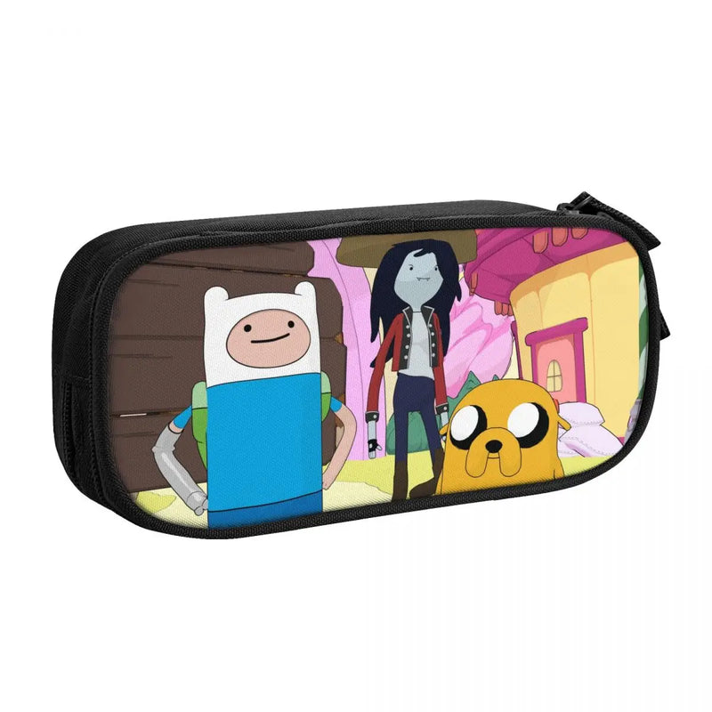 Finn (Adventure Time) Pen Box Student School Anime Zipper Pen Bag