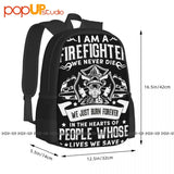 Firefighter Fireman Backpack Large Capacity School Softback 3D Printing