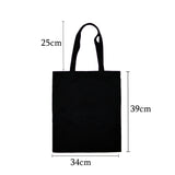 Coffee Print Canvas Shopping Tote Bag Mom Life Women Cotton Book Bags