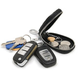 Cowhide Car Remote Key Bag Universal Leather Crocodile Zipper Anti Loss Key Case