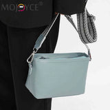Cowhide Female Messenger Bag Wide Strap Ladies Tote Bag for Weekend Vacation