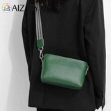 Cowhide Messenger Bag Wide Strap Casual Handbag for Weekend Vacation