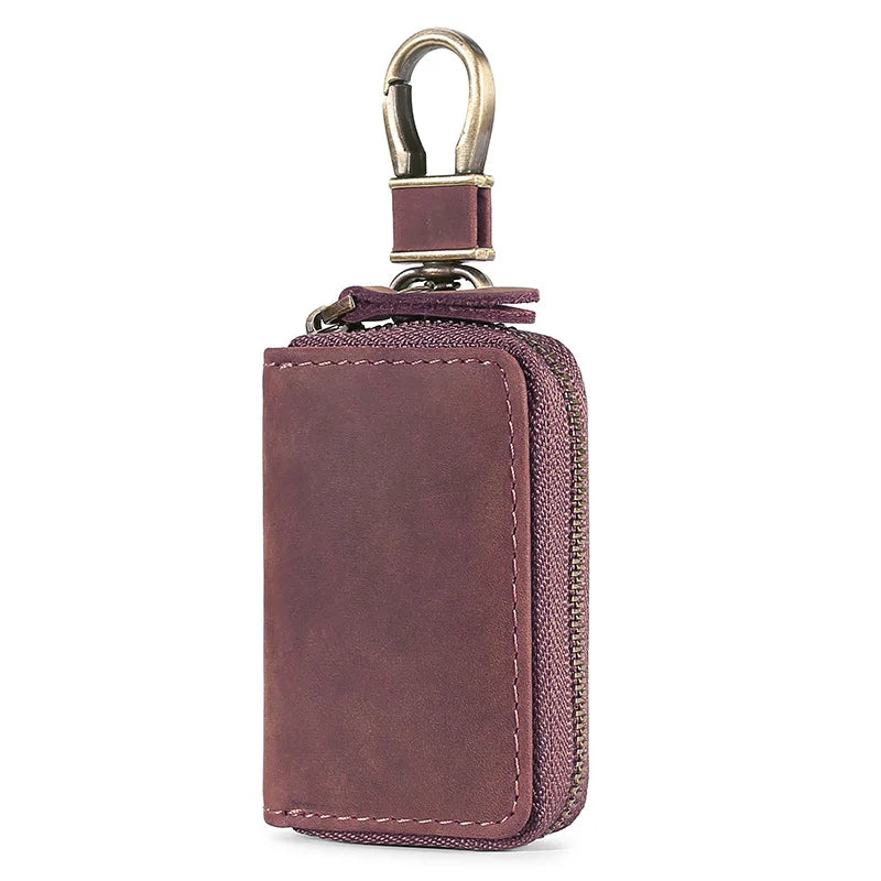 First Layer Cowhide Key Case Leather Motorcycle Key Case