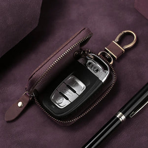 First Layer Cowhide Key Case Leather Motorcycle Key Case