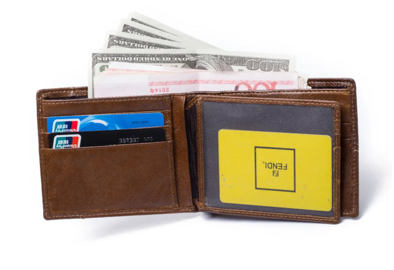 Retro Cowhleather Men's Wallet Short Two-fold Multi-card Wallet