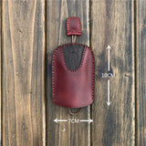 Leather sewing key chain pouch car key case