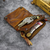 Vintage Leather Keychain Pouch Wallet Cardholder Purse
