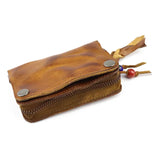 Vintage Leather Keychain Pouch Wallet Cardholder Purse