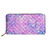 Fish Scales Pattern Art Long Wallets Zipper Phone Bag