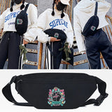 Flower Print Waist Bag Travel Phone Chest Pack Unisex Hip Bag