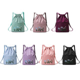 Water Resistant Fitness Backpack Gym Sack Drawstring Bag