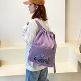 Water Resistant Fitness Backpack Gym Sack Drawstring Bag