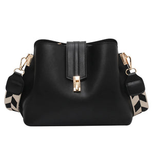 Fitshinling PU Women's Bag Casual Solid Pliad Belt Female Handbag