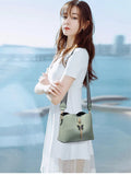 Fitshinling PU Women's Bag Butterfly Pendant Purse Female Faux Leather