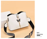 Fitshinling PU Women's Bag Butterfly Pendant Purse Female Faux Leather