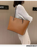 Fitshinling PU Bags For Women Leather Chain Handbags