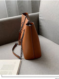 Fitshinling PU Bags For Women Leather Chain Handbags