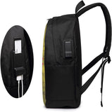 Mexico Flag Backpack Travel Laptop College Book Bag USB Port
