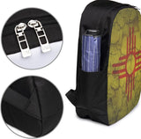 Mexico Flag Backpack Travel Laptop College Book Bag USB Port