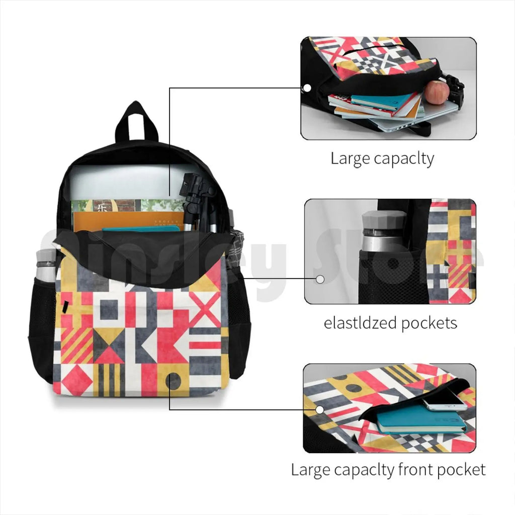 Vintage Outdoor Hiking Backpack Maritime Flags