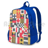 Vintage Outdoor Hiking Backpack Maritime Flags