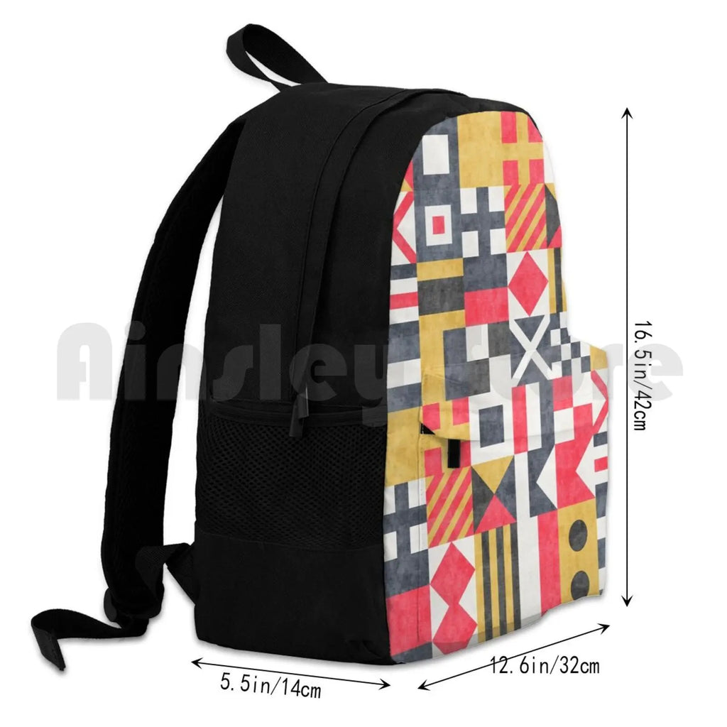Vintage Outdoor Hiking Backpack Maritime Flags